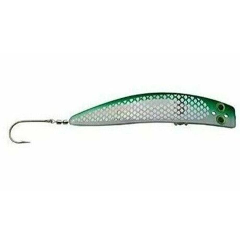 Pro-Troll Fishing Lure Green Herring Size 5.0 Electronic E-Chip Rigged Swivel